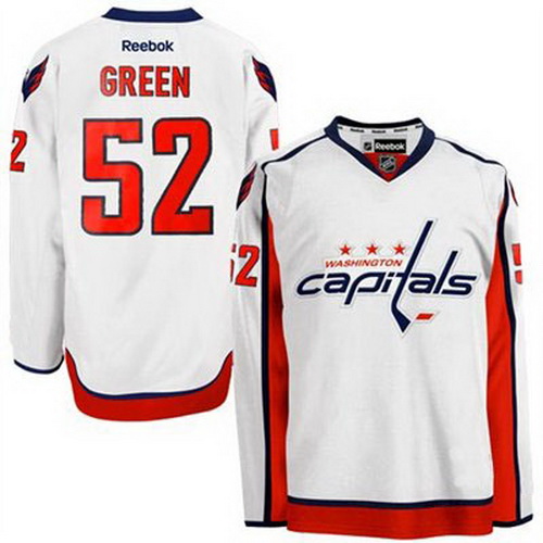 Best Green White NHL Washington Capitals 52 Mike Hockey Jersey